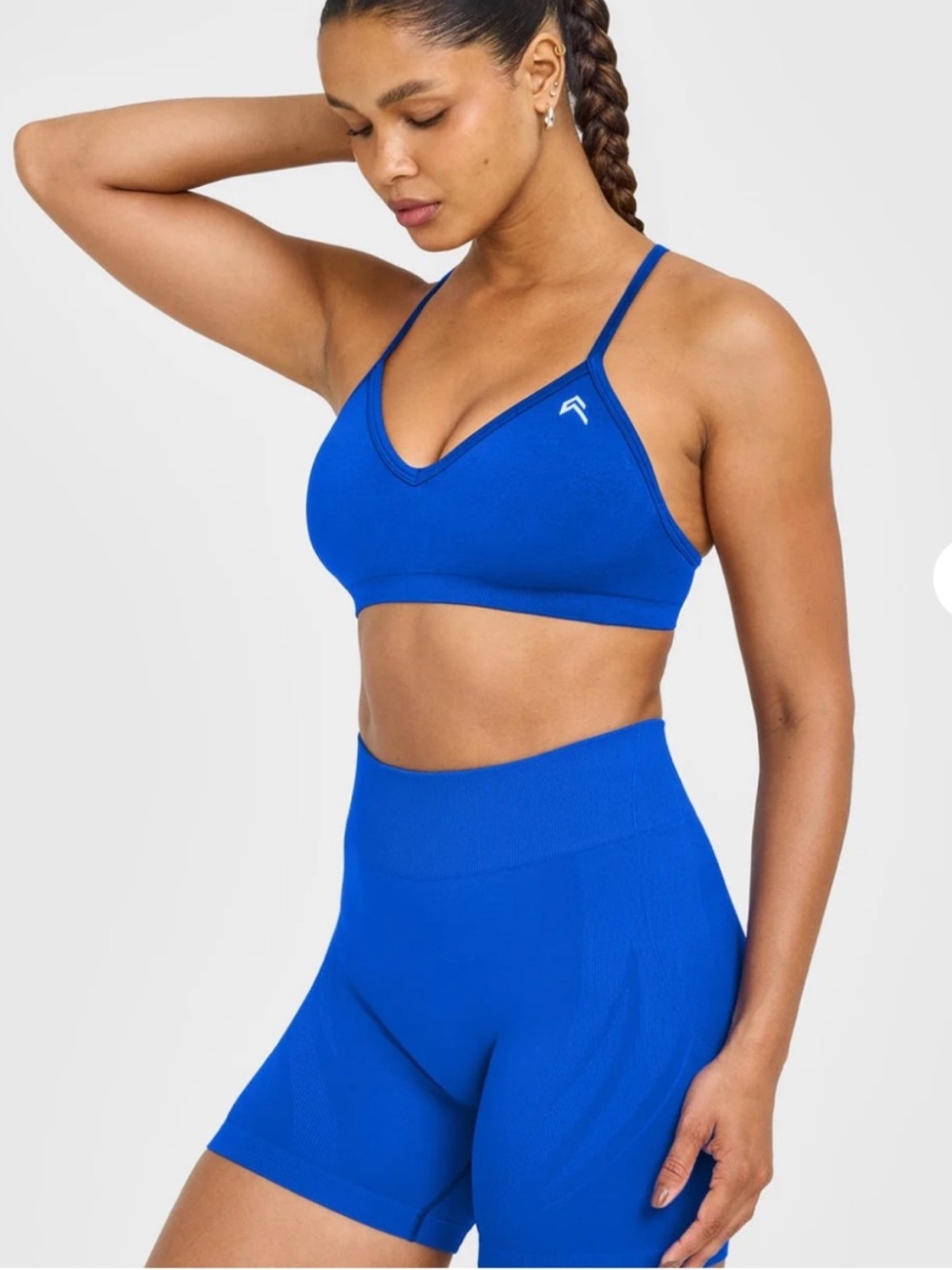 Oner Active Enhanced Lift Cobalt Blue Strappy Seamless Sports Bra XS